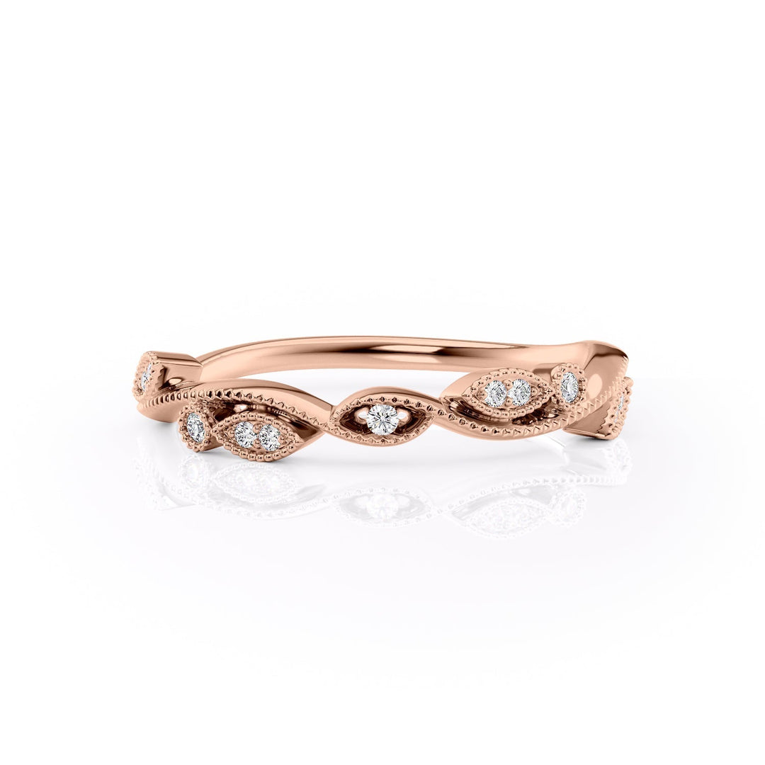 The Tiana Wedding Bands Diamonds Half Way 14K Rose#material_14k-rose