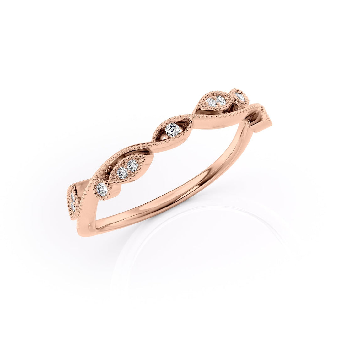 The Tiana Wedding Bands Diamonds Half Way 14K Rose#material_14k-rose