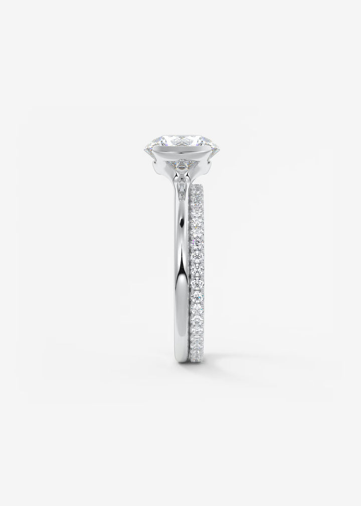 The Vela Round Half Bezel Engagement Ring#material_white