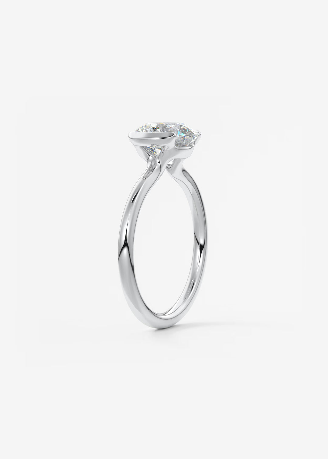The Vela Round Half Bezel Engagement Ring#material_white