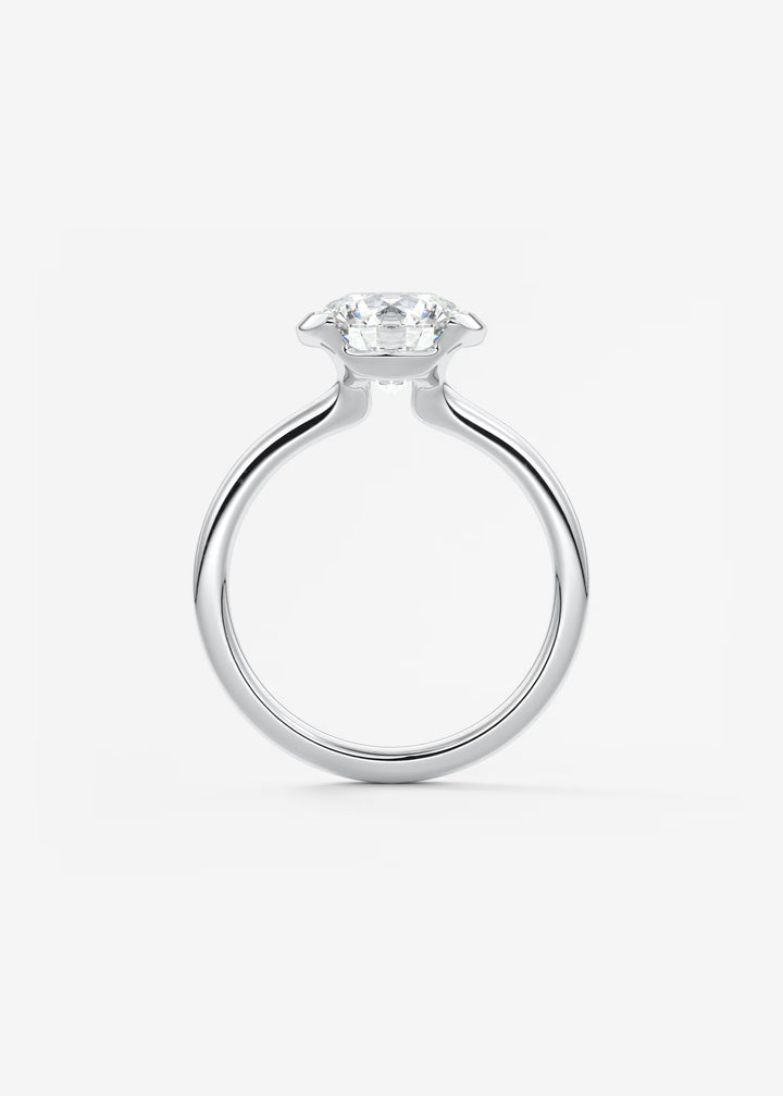 The Vela Round Half Bezel Engagement Ring#material_white