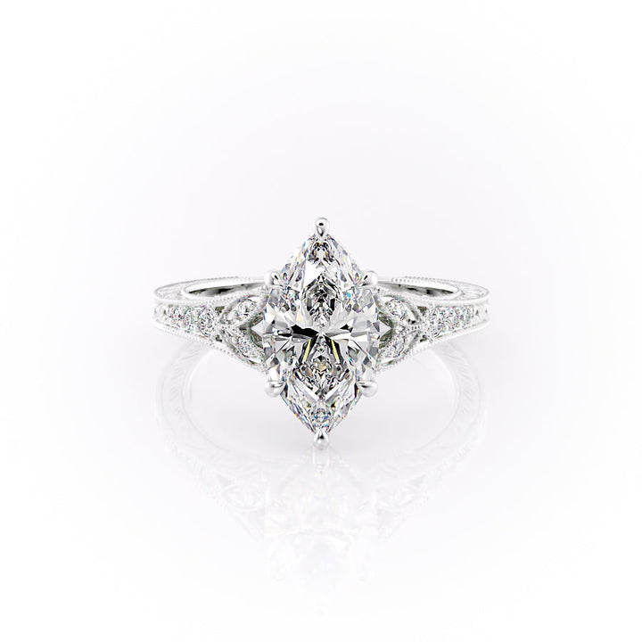 The Vienna Set With A Marquise Lab Diamond-L'Amour Brilliance #material_white