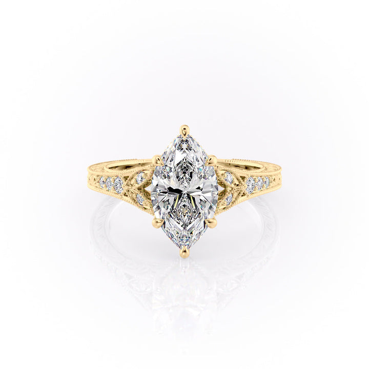 The Vienna Set With A Marquise Lab Diamond-L'Amour Brilliance #material_gold