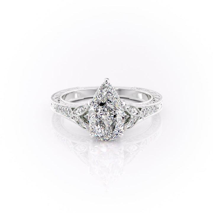 The Vienna Set With A Pear Lab Diamond-L'Amour Brilliance #material_white