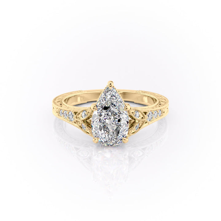 The Vienna Set With A Pear Lab Diamond-L'Amour Brilliance #material_gold