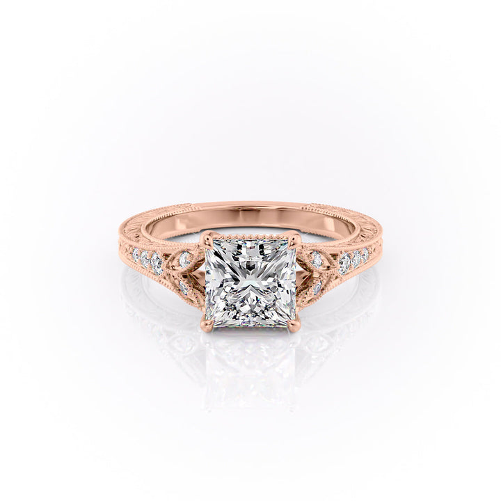 The Vienna Set With A Princess Lab Diamond-L'Amour Brilliance #material_rose