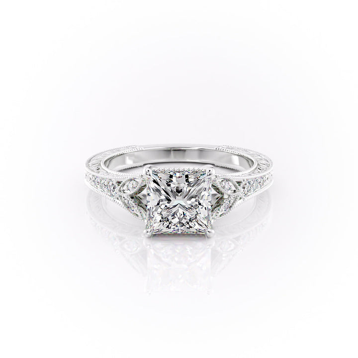 The Vienna Set With A Princess Lab Diamond-L'Amour Brilliance #material_white