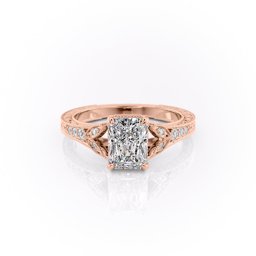 The Vienna Set With A Radiant Lab Diamond-L'Amour Brilliance #material_rose