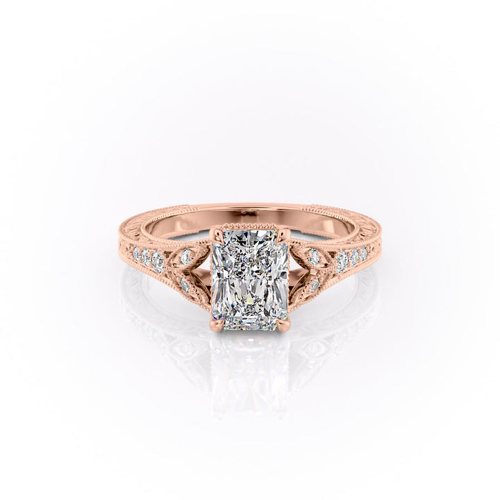 The Vienna Set With A Radiant Lab Diamond-L'Amour Brilliance #material_rose