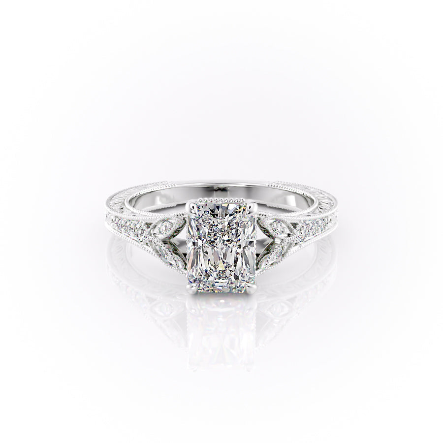 The Vienna Set With A Radiant Lab Diamond-L'Amour Brilliance #material_white