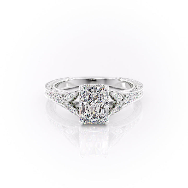 The Vienna Set With A Radiant Lab Diamond-L'Amour Brilliance #material_white