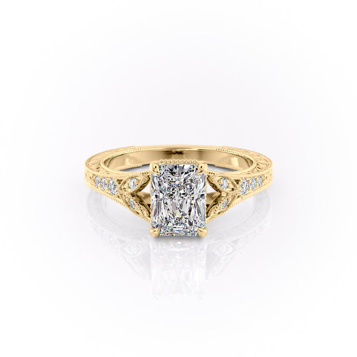 The Vienna Set With A Radiant Lab Diamond-L'Amour Brilliance #material_gold