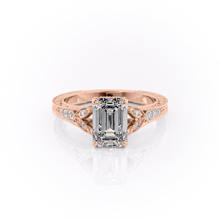 The Vienna Set With An Emerald Lab Diamond-L'Amour Brilliance #material_rose