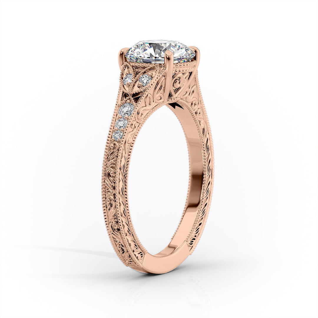 The Vienna Set With An Emerald Lab Diamond#material_rose
