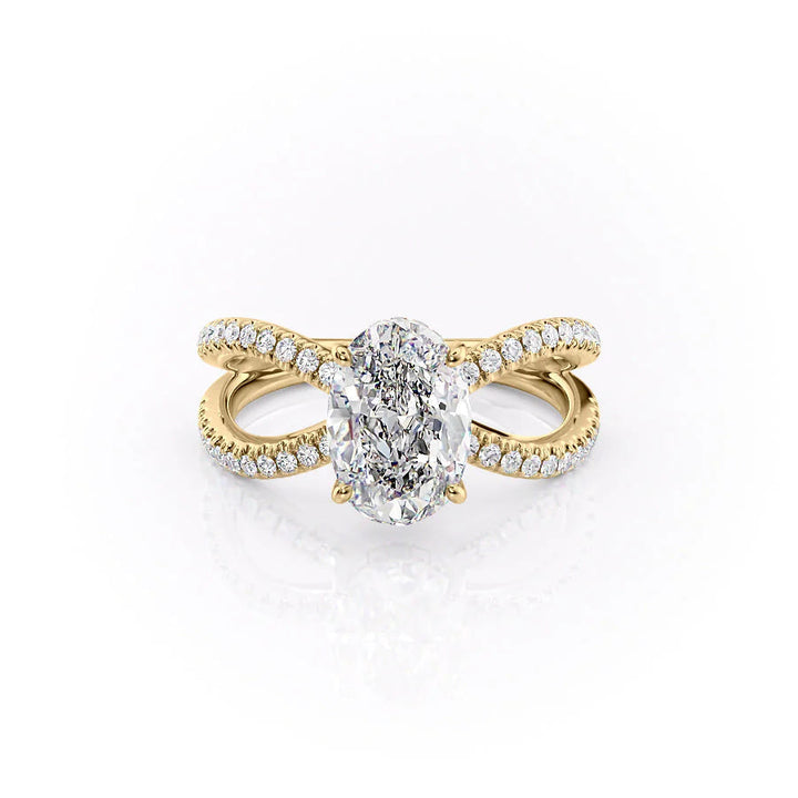 The Zara Set With Oval Pave Moissanite#material_18k-gold