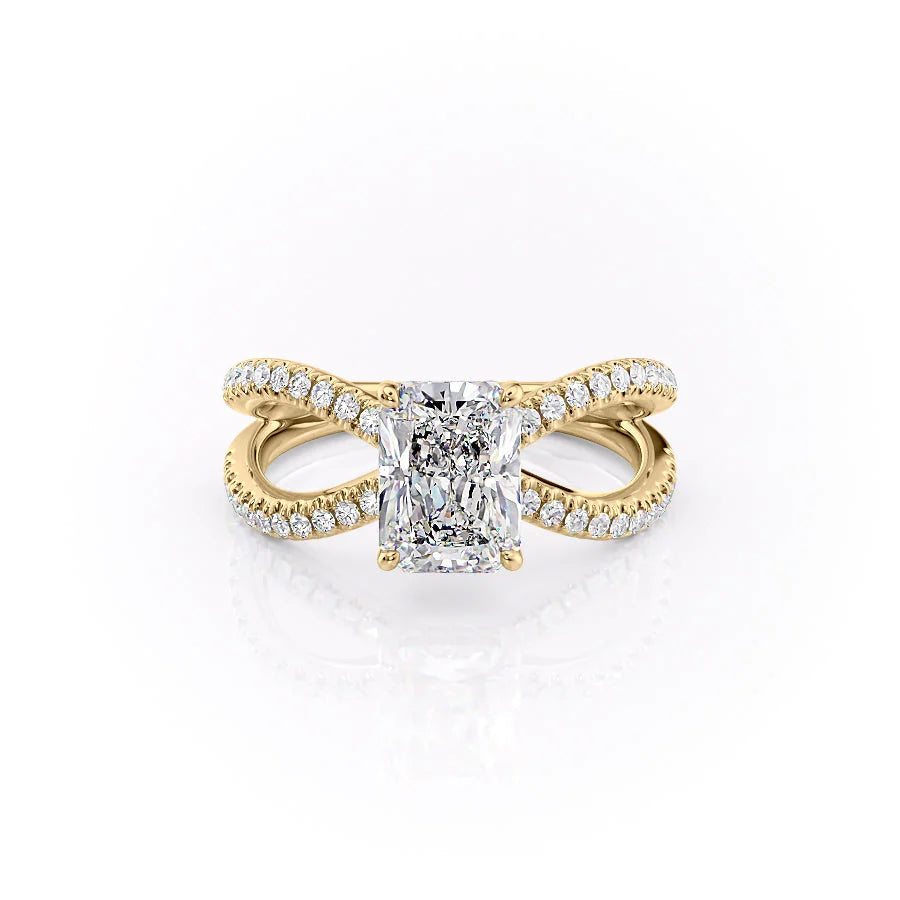 The Zara Set With Radiant Pave Moissanite#material_14k-gold