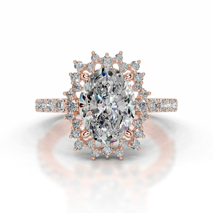 Trudy Moissanite & Diamond Ring 1 Carat 14K Rose#material_14k-rose