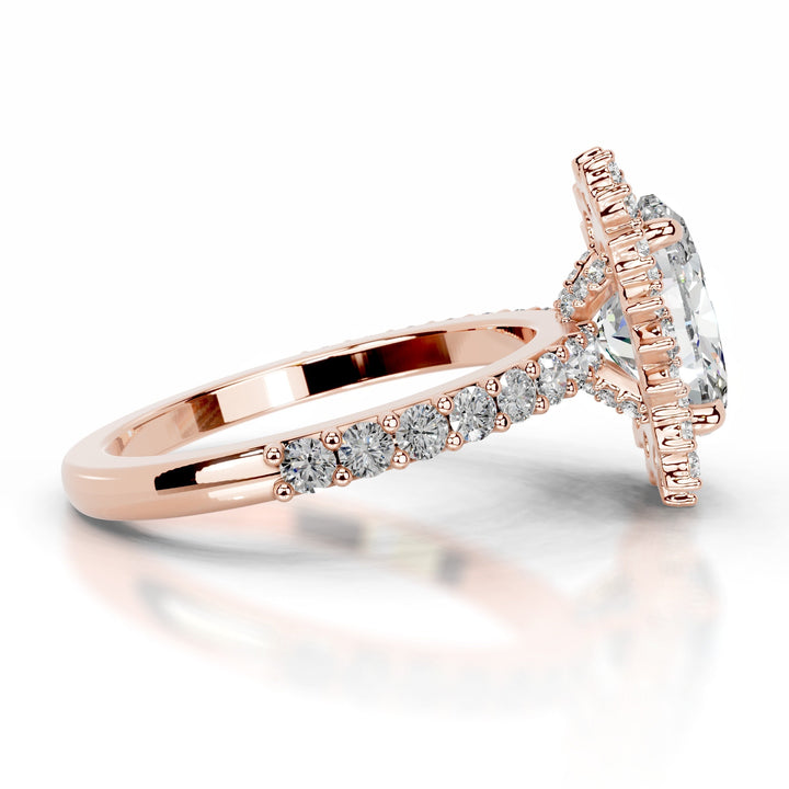 Trudy Moissanite & Diamond Ring 2 Carat 14K Rose#material_14k-rose