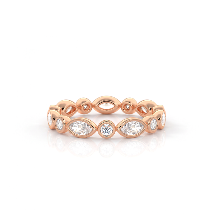 The Lace Marquise Band #material_rose