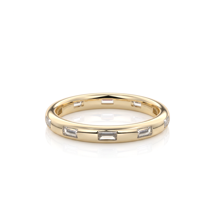 The Soleil Baguette Band #material_gold