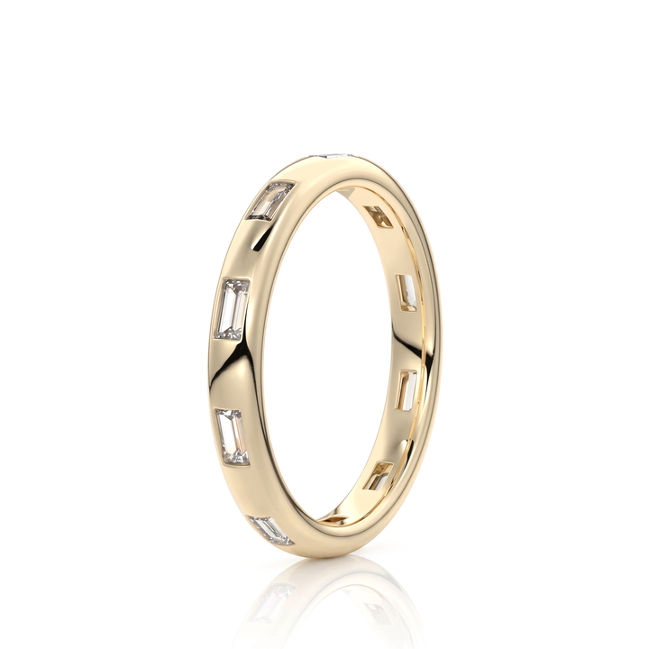 The Soleil Baguette Band #material_gold